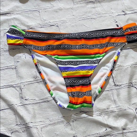 Bikini Multi-color Stripes NWOT - Picture 2 of 8